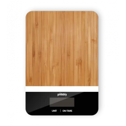 Balance De Cuisine Bambou Rectangle Noir 23 X 16 Cm Pebbly