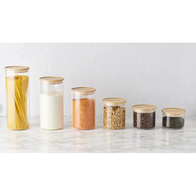 Bocal En Verre 400 Ml Avec Couvercle Bambou Stor'eat Mastrad – Image 2