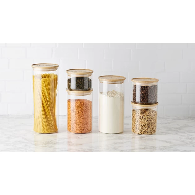 Bocal En Verre 400 Ml Avec Couvercle Bambou Stor'eat Mastrad – Image 3