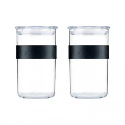 Bocal Plastique 1 L Avec Couvercle (x2) PRESSO Bodum