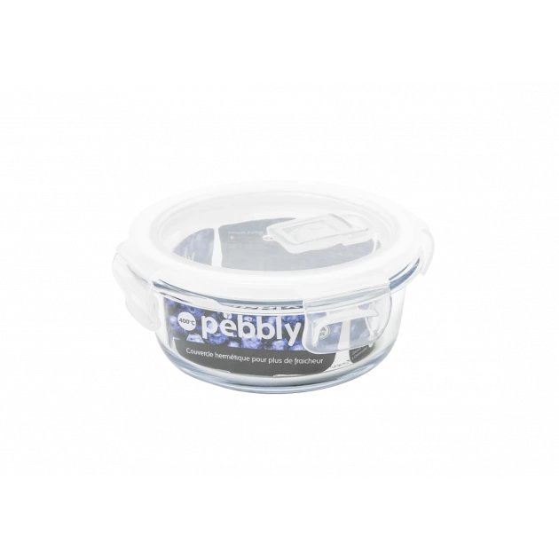 Boîte De Conservation En Verre Rond 400 Ml Pebbly