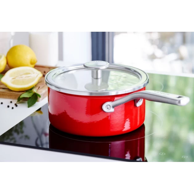 Casserole Émaillée 16cm Rouge Empire KitchenAid – Image 2