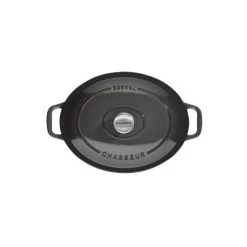 Cocotte En Fonte Ovale 25 Cm Caviar Chasseur