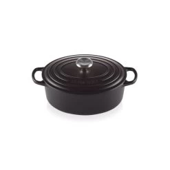 Cocotte En Fonte Ovale 27 Cm Noir Mat Le Creuset Signature