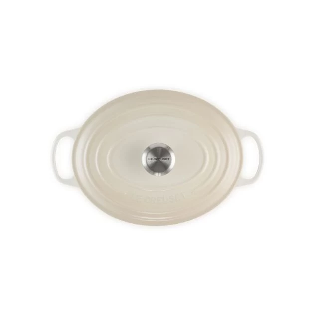Cocotte En Fonte Ovale 29 Cm Meringue Signature Le Creuset – Image 3