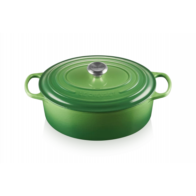 Cocotte En Fonte Ovale 31 Cm Bamboo Le Creuset Signature