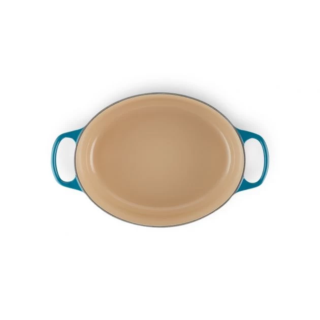 Cocotte En Fonte Ovale 31 Cm Deep Teal Le Creuset Signature – Image 4