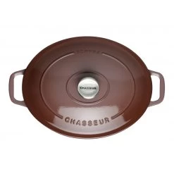 Cocotte En Fonte Ovale 33 Cm Bois De Rose Chasseur