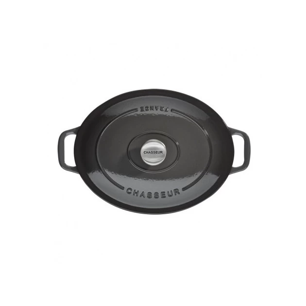 Cocotte En Fonte Ovale 33 Cm Caviar Chasseur