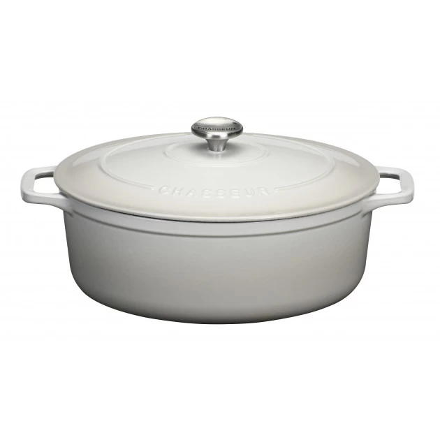Cocotte En Fonte Ovale 33 Cm Macadamia Chasseur – Image 2