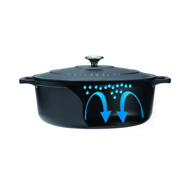Cocotte En Fonte Ovale 33 Cm Quartz Chasseur – Image 6