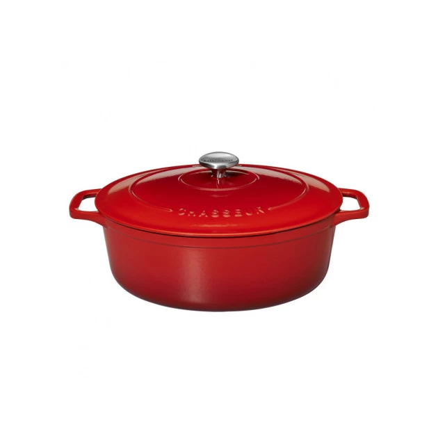 Cocotte En Fonte Ovale 33 Cm Rubis Chasseur – Image 2