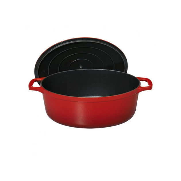 Cocotte En Fonte Ovale 33 Cm Rubis Chasseur – Image 3