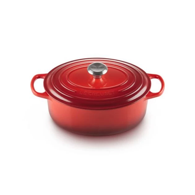Cocotte En Fonte Ovale 35 Cm Cerise Le Creuset Signature