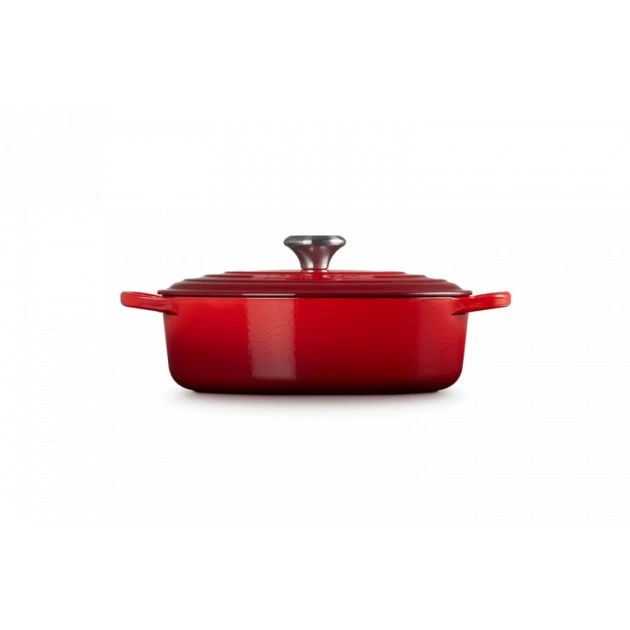 Cocotte En Fonte Ovale Basse 27 Cm Cerise Le Creuset Signature – Image 3