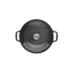 Cocotte En Fonte Ronde 18 Cm Caviar Chasseur