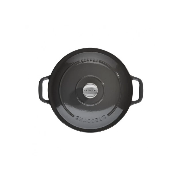 Cocotte En Fonte Ronde 20 Cm Caviar Chasseur