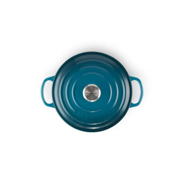 Cocotte En Fonte Ronde 20 Cm Deep Teal Le Creuset Signature – Image 3