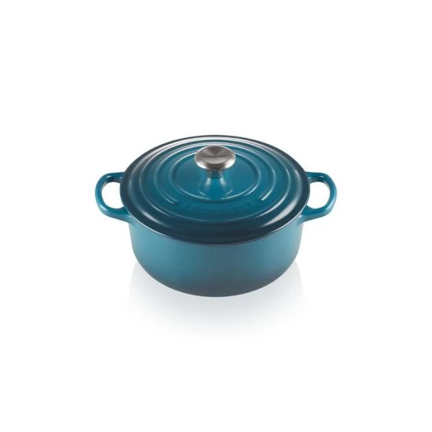 Cocotte En Fonte Ronde 20 Cm Deep Teal Le Creuset Signature