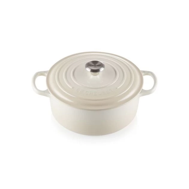 Cocotte En Fonte Ronde 20 Cm Meringue Signature Le Creuset