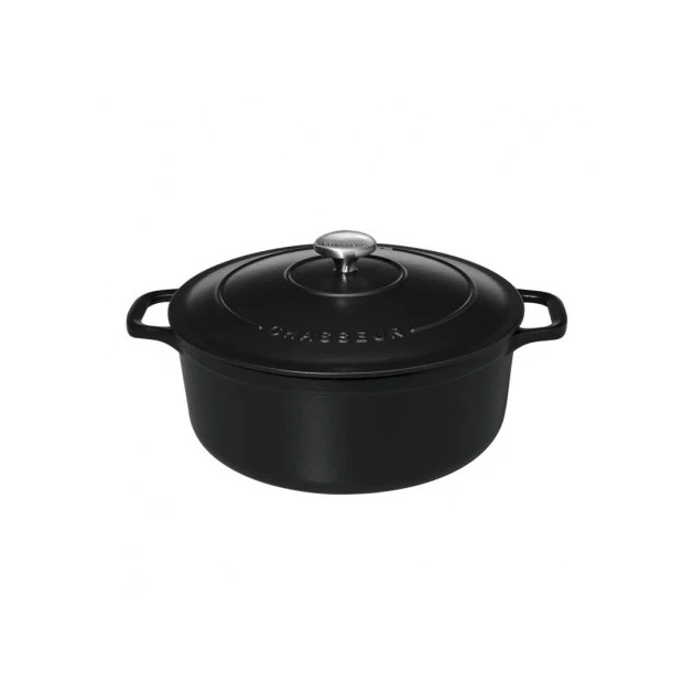 Cocotte En Fonte Ronde 20 Cm Noir Mat Chasseur – Image 2