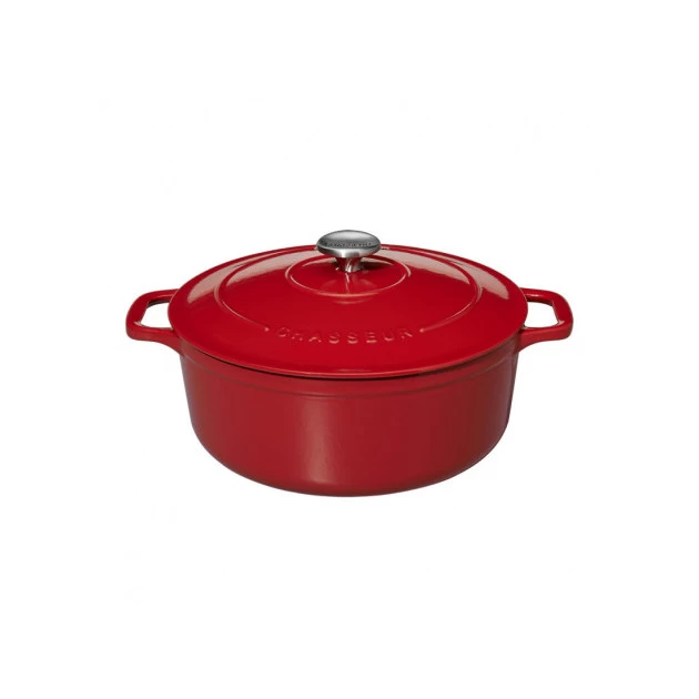 Cocotte En Fonte Ronde 20 Cm Rouge Chasseur – Image 2