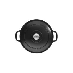 Cocotte En Fonte Ronde 26 Cm Noir Mat Chasseur