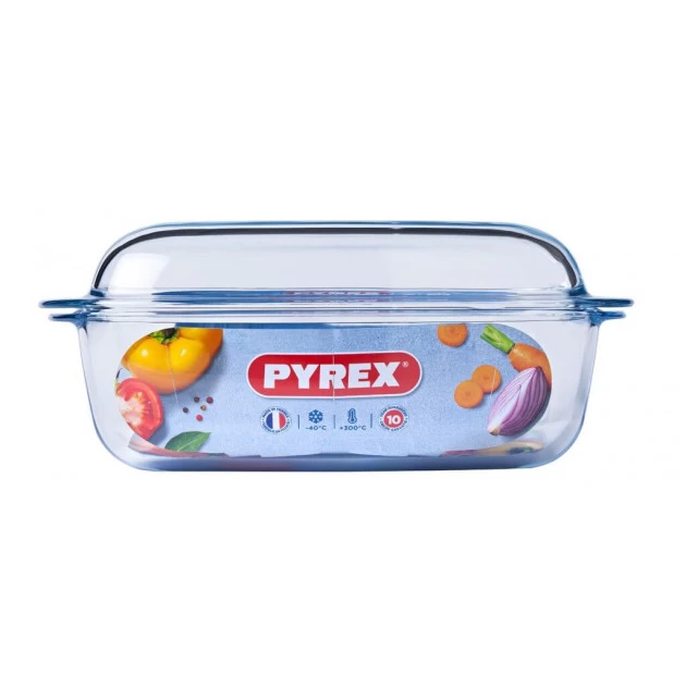 Cocotte En Verre Rectangulaire 37 X 22 Cm 6,5 L Essentials Pyrex – Image 3
