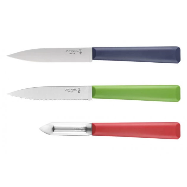 Coffret 2 Couteaux De Cuisine Et Un Eplucheur Les Essentiels Opinel