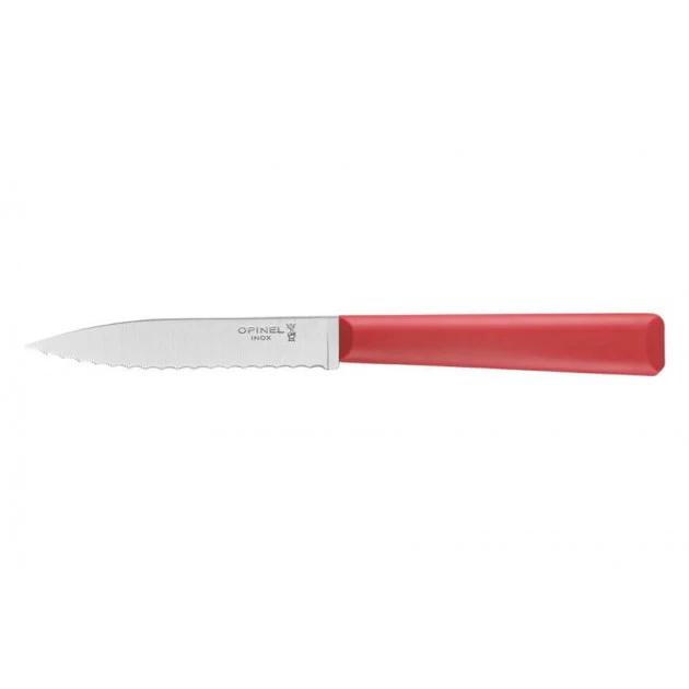 Couteau D'Office 10 Cm Cranté Rouge Les Essentiels Opinel