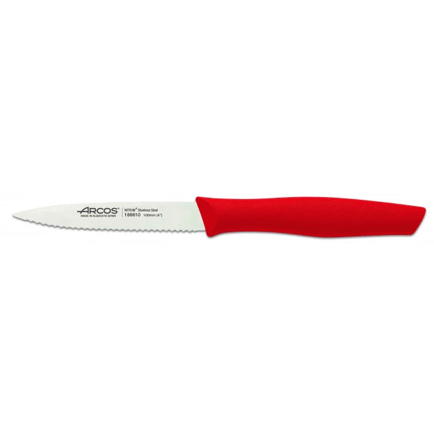 Couteau D'Office Inox 10 Cm Rouge Arcos NOVA