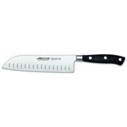 Couteau Santoku Alvéolé En Inox 18 Cm Arcos RIVIERA Noir