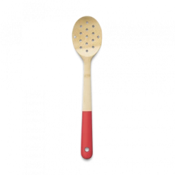 Cuillère De Cuisine Ajourée Bambou 30 Cm Rouge Pebbly