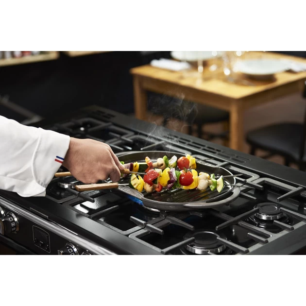 Gril En Fonte Ovale 34 X 18 Cm Noir Mat Chasseur – Image 2