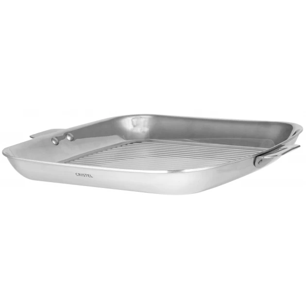 Grill Carré Casteline 30 Cm Poignée Amovible Inox Cristel – Image 2