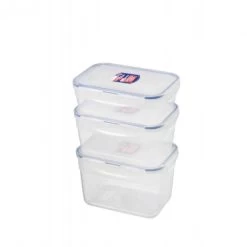 Lot 3 Boîtes De Conservation Rectangulaires Lock And Lock