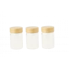 Lot 3 Pots En Verre Et Bambou 75 Ml Pebbly