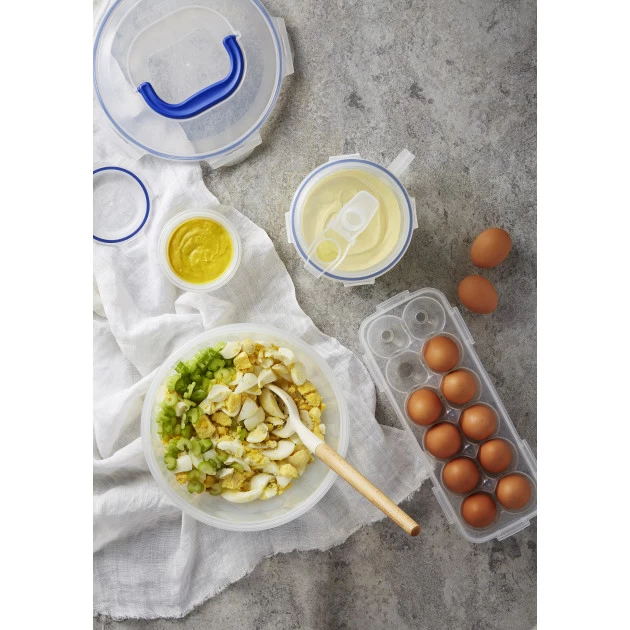 Lot De 3 Boîtes De Conservation Plastique Rondes 150 Ml - 360 Ml - 640 Ml Lock And Lock – Image 2