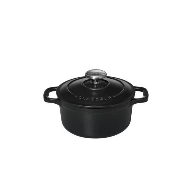 Mini Cocotte En Fonte Ronde 12 Cm Noir Mat Chasseur – Image 2