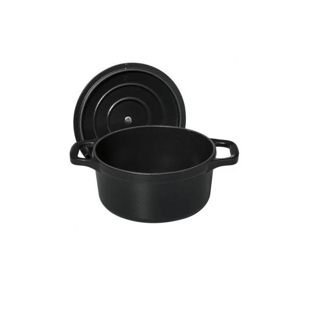 Mini Cocotte En Fonte Ronde 12 Cm Noir Mat Chasseur – Image 3