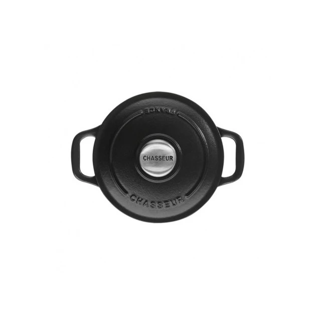Mini Cocotte En Fonte Ronde 14 Cm Noir Mat Chasseur