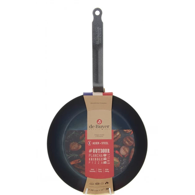 Poêle à Frire Tôle Bleue Ø 28 Cm Outdoor De Buyer – Image 3