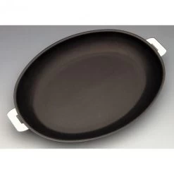 Poêle Mutine Ovale Ø 35 Cm Manche Amovible Anti-Adhésive Inox Cristel