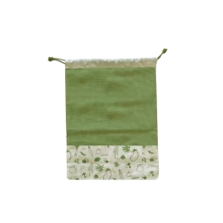 Sac à Légumes Coton Bio Vert 30 X 40 Cm Pebbly