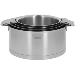 Série De 4 Casseroles Strate Amovible Inox Cristel
