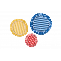 Set De 3 Couvercles Réutilisables Assortis 100% Coton Multicolore - NUTS