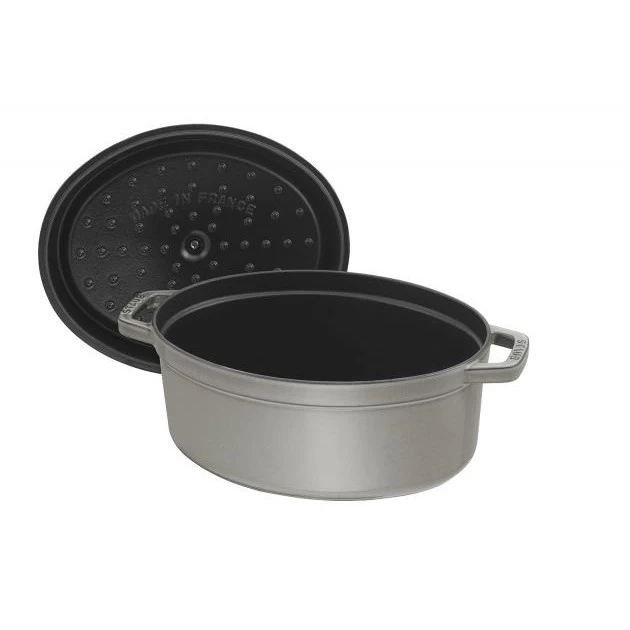 STAUB Cocotte Fonte Ovale 17 Cm Gris Graphite 1 L – Image 4