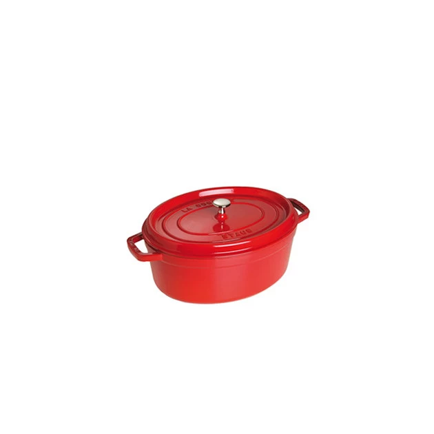 STAUB Cocotte Fonte Ovale 27 Cm Rouge Cerise 3,2 L