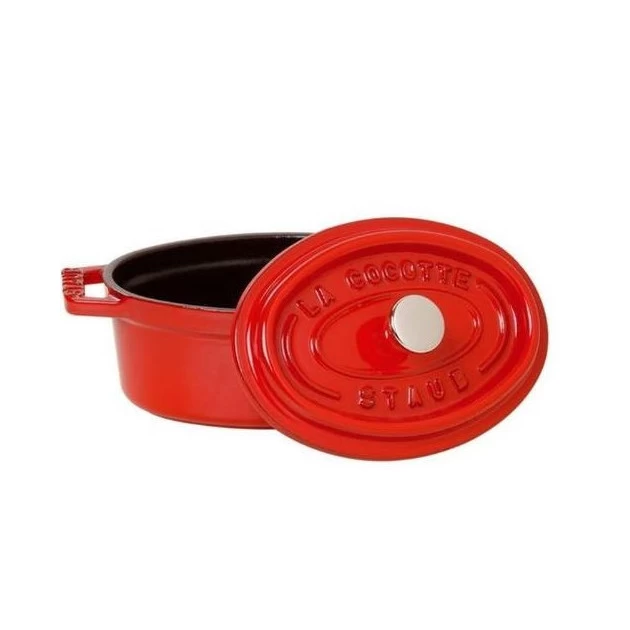 STAUB Cocotte Fonte Ovale 29 Cm Rouge Cerise 4,2 L – Image 2