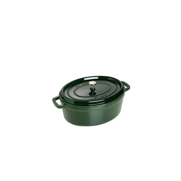 STAUB Cocotte Fonte Ovale 29 Cm Vert Basilic Majolique 4,2 L
